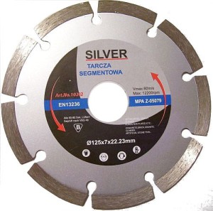 125MM TARCZA DIAMENT SEGMENT DO BETONU SILVER