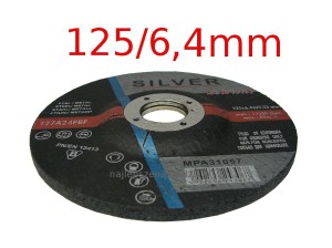 125/6,4MM TARCZA DO SZLIFOWANIA METALU SILVER