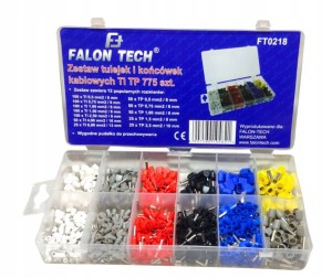 Zestaw tulejek końcówek kablowych TI TP 775szt 