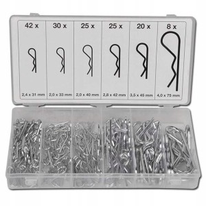 ZESTAW ZAWLECZEK SPRĘŻYNOWYCH 2 - 4 mm 150 SZTUK